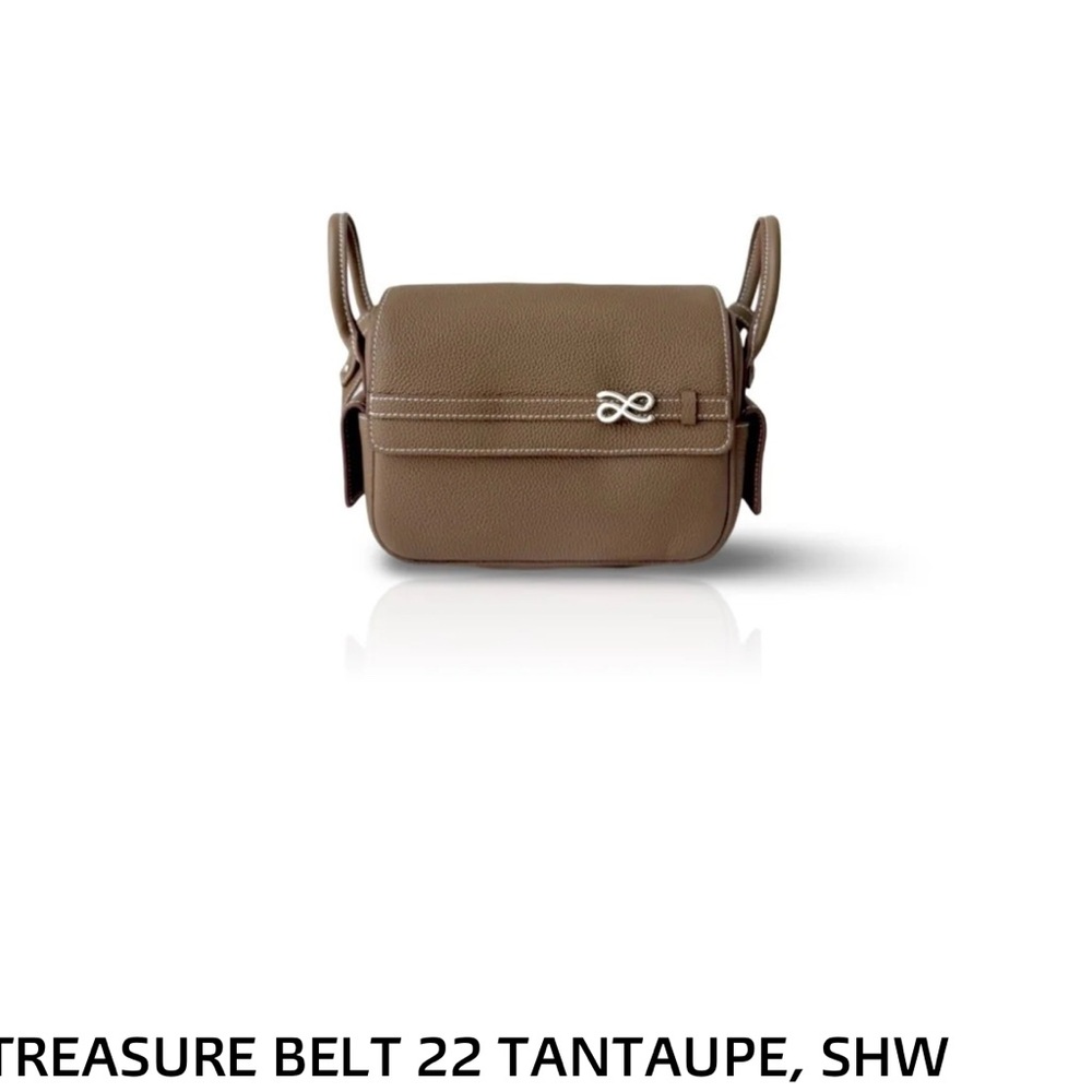Brown Crossbody Bag with Silver Accent